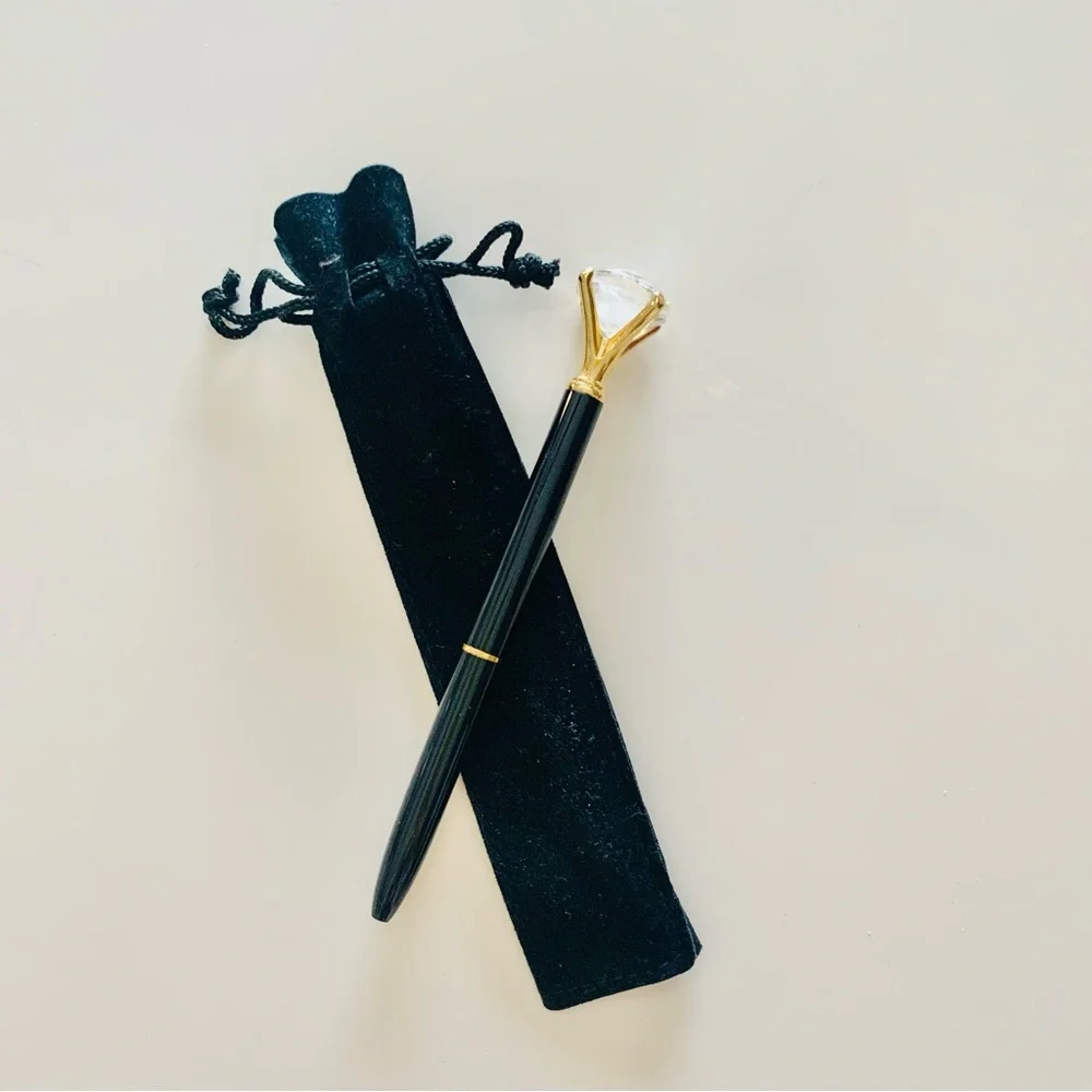 Diamond topped pen with pen holder 💎